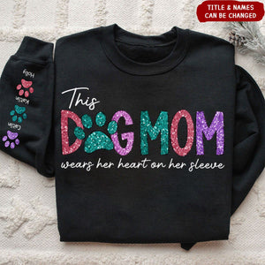 This Fur Mom Wears Her Heart On The Sleeve-Personalized Sweatshirt