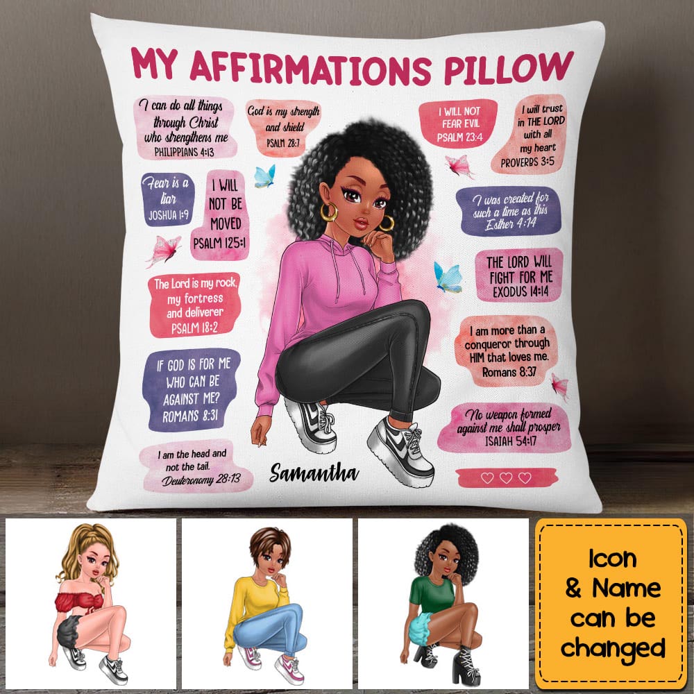 Personalized Christian Affirmations Pillow