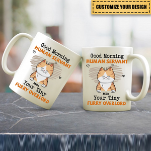 Good Morning Human Servant - Personalized Mug