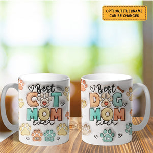 Eat Drink And Be Merry - Dog & Cat Personalized Custom Mug - Christmas Gift For Pet Owners, Pet Lovers