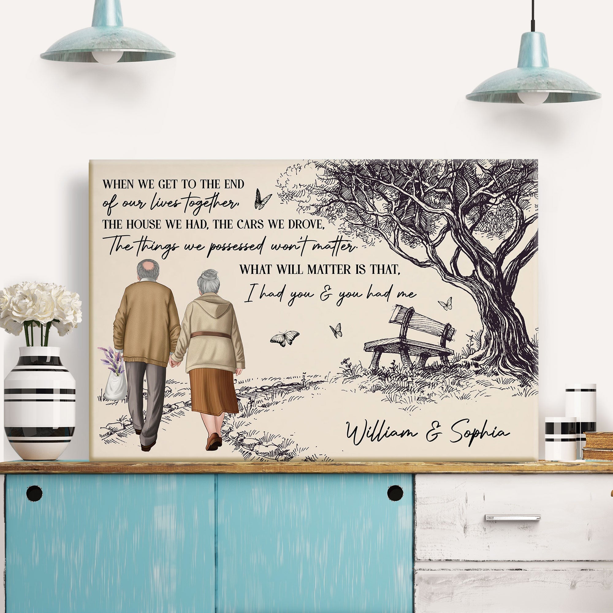 When We Get To The End Of Our Lives Together Old Couples - Personalized Canvas