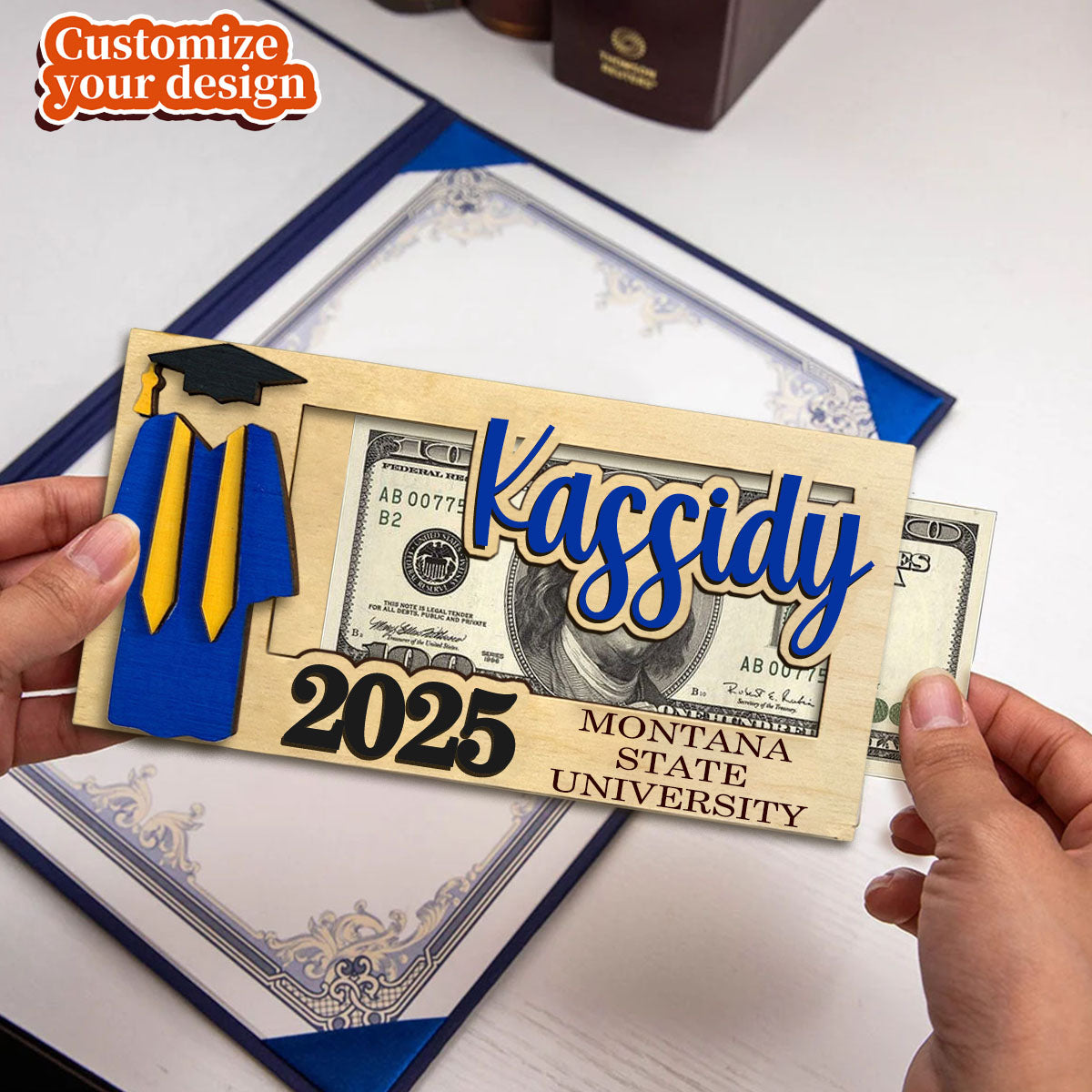 2025 Personalized Graduation Money Holder-Graduation Gift For Fresh Graduates