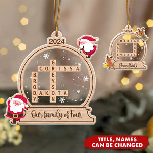 Personalized Family Name Crossword Name Ornament