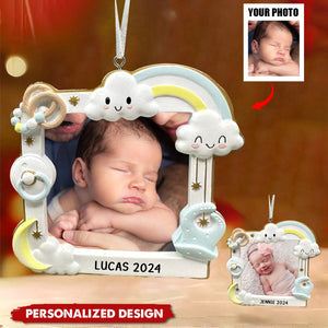 Personalized Baby's Christmas Picture Frame Christmas Ornament