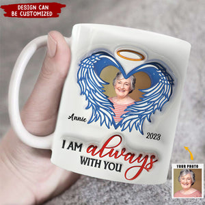 Angel Wings Upload Photo Memorial Personalized White Mug