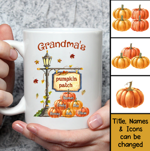 Gift For Grandma Autumn Pumpkin Patch Mug