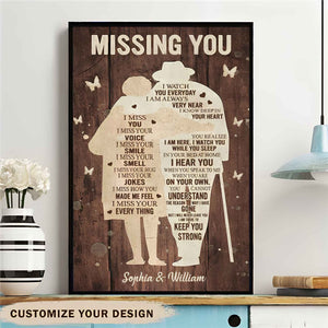 Missing You  - Personalized Vertical Poster-Memory Gift