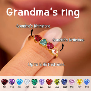 Women's Rings Simple Fashion Heart Shape Love Birthstone Ring