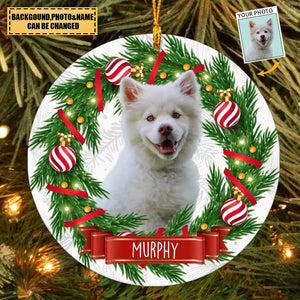 Custom Photo Dog Personalized Wooden Ornament For Christmas