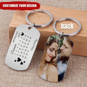 Best Day Ever Personalized Stainless Steel Keychain-Gift For Couple