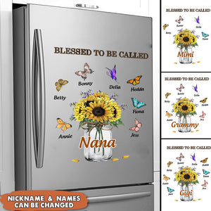 Personalized Blessed To Be Called Nana Sunflower Gift Sticker