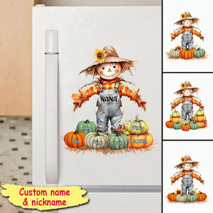 Fall Season Scarecrow - Gift For Grandma Pumpkin Personalized Decal Sticker