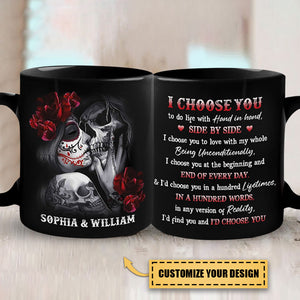 I Would Choose You Over A Hundred Lives - Couple Personalized Custom Mug - Gift For Husband Wife, Anniversary