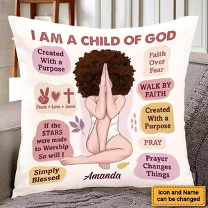 Gift For Daughter Christian I Am A Child Of God Pillow