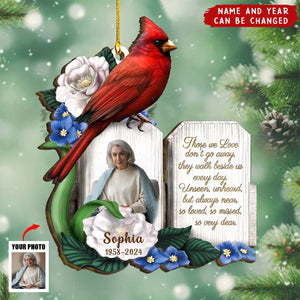 Cardinal Christmas Those We Love Don't Go Away - Personalized Acrylic Ornament