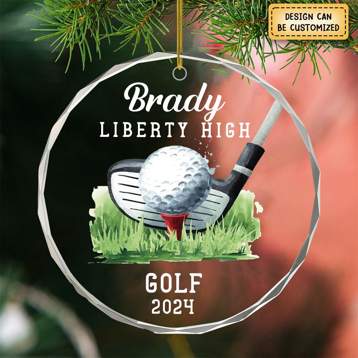 Personalized Golf Christmas Ornament, Gift For Golf Lover