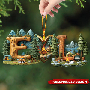 Personalized Initial The Last Name Forest Camping Series - A Gift For Family/Children