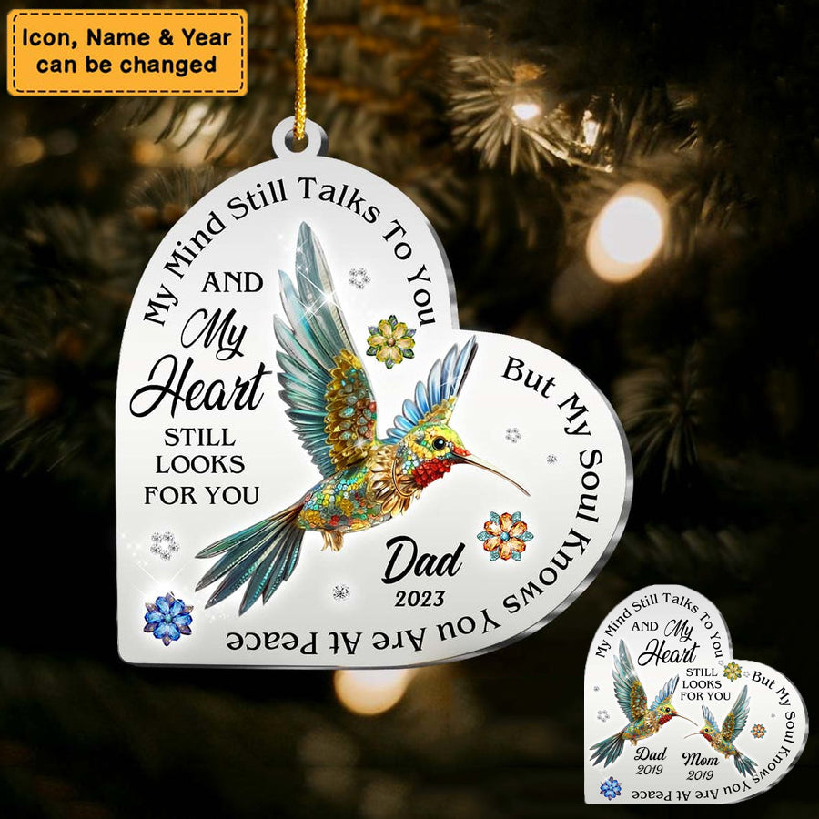 Christmas Memorial Hummingbird Personalized Ornament