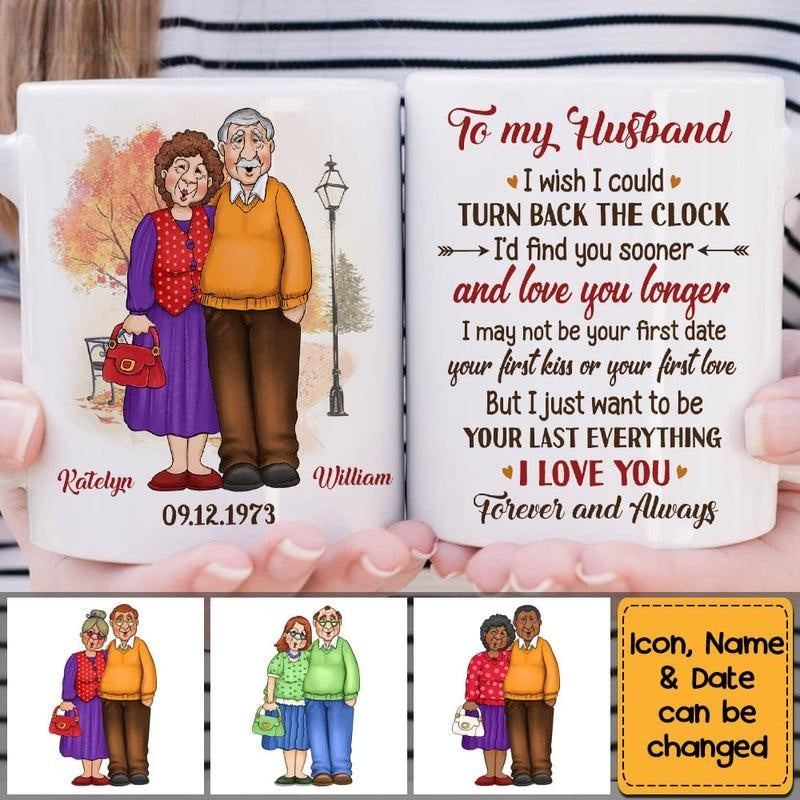 Wedding Anniversary Gifts For Old Couples Husband Wife Mug