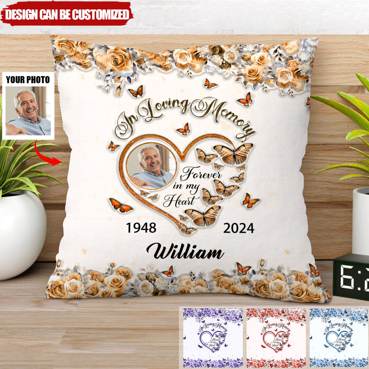 In Loving Memory Forever In My Heart Personalized Pillow