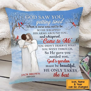 Personalized Memo God's Garden Must Be Beautiful Gift For Loss Pillow