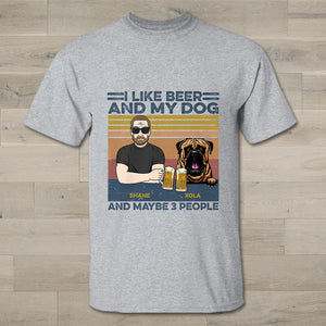 I Like Bourbon, Beer, And My Dogs-Personalized Shirt
