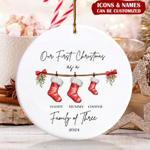 First Christmas as a Family Personalised Ornament