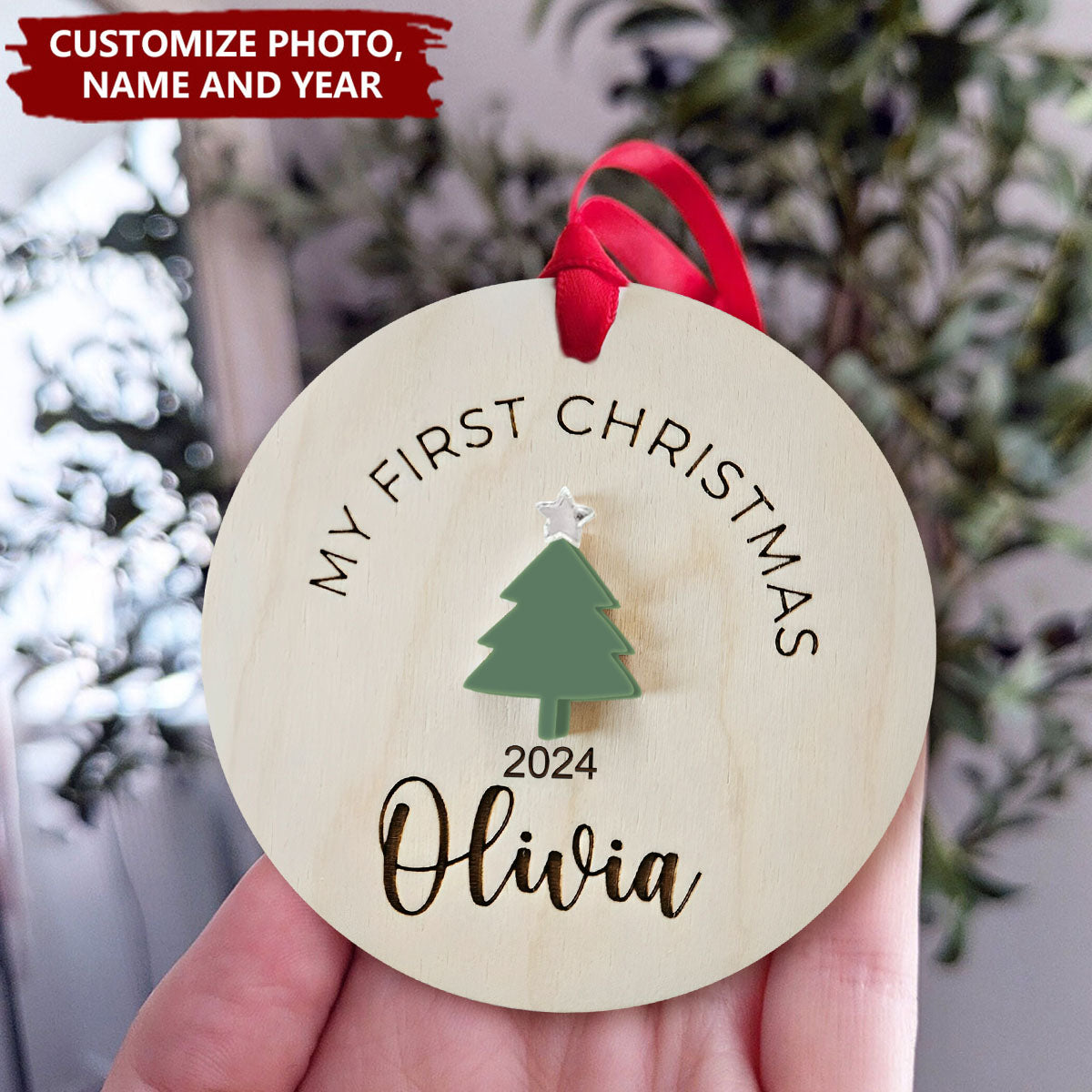 Baby's First Christmas - Personalized Baby's Name Ornament