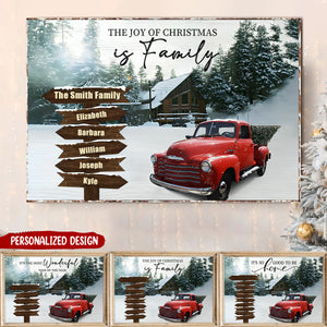 It is so good to be home - Personalized Family Gift Red Truck Poster