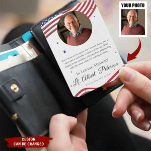 In Loving Memory Gift - Personalized Aluminum Wallet Card