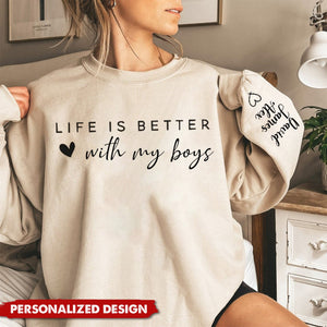 Life is Better -Personalized  Couple Sweatshirt