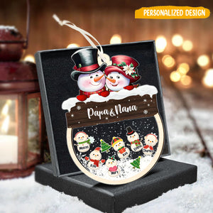 Snowbaby Merry Christmas With Kids Personalized Ornament