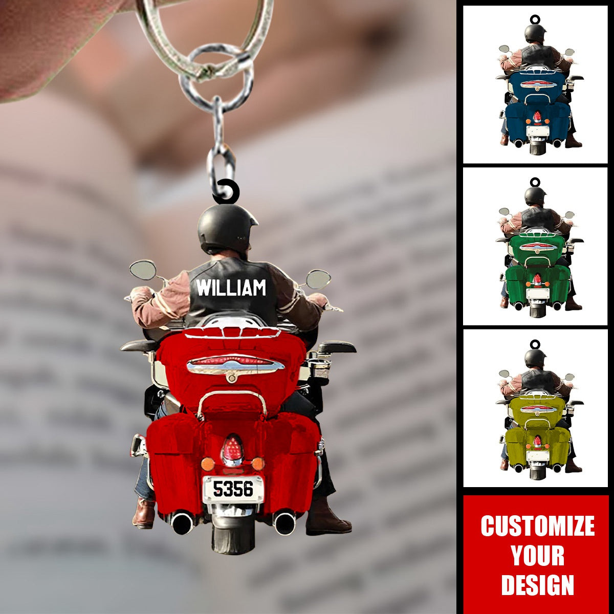 Personalized Motorcycle Acrylic Keychain-Gift Idea For Motor Lovers