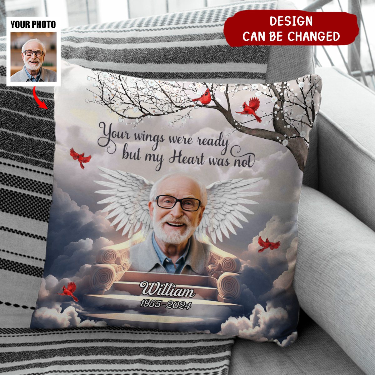 In Loving Memory In Heaven Personalized Pillow
