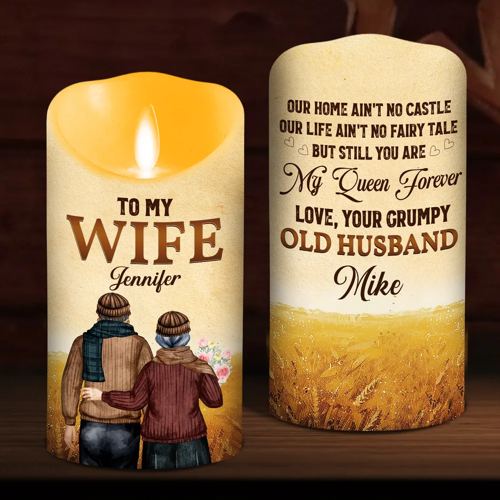 To My Wife You Are My Queen Forever - Personalized Custom LED Candle