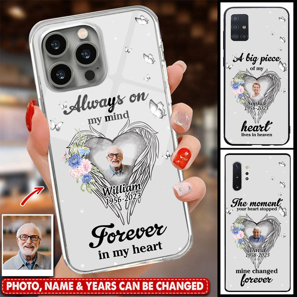 Your Wings Were Ready But My Heart Was Not- Personalized Memorial Phone Case