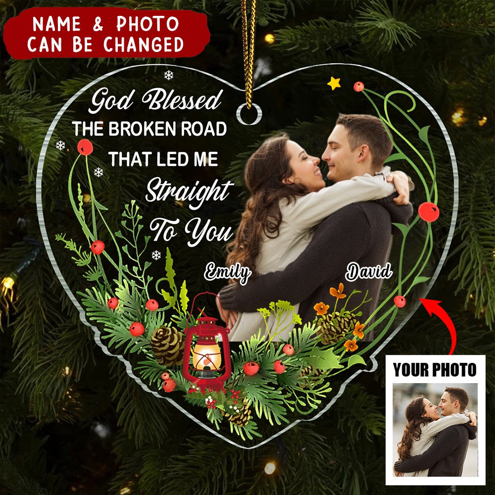 Christmas Upload Photo Couple Married Engaged, You & Me We Got This Personalized Ornament