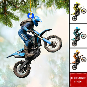 Personalized Dirt Bike Christmas Ornaments – Gift For Racing Lovers