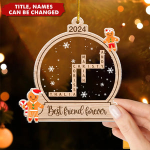 Personalized Family Name Crossword Name Ornament