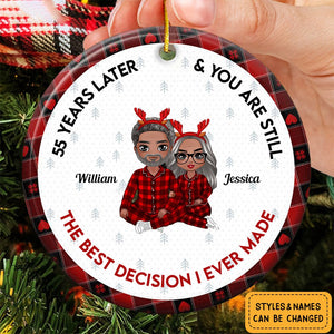 Grow Old With Me The Best Is Yet To Be Personalized Ceramic Ornament