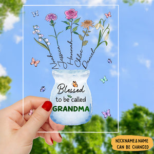 Blessed To Be Called Grandma - Personalized Acrylic Plaque