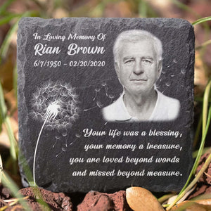 You Are Loved Beyond Words - Personalized Memorial Stone - Upload Image, Memorial Gift, Sympathy Gift