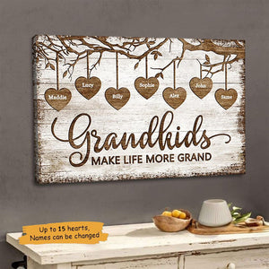 Grandkids Make Life Grand - Personalized Canvas