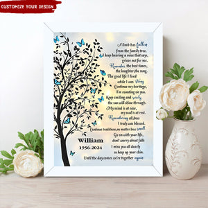 A Limb Has Fallen From The Family Tree-Personalized Memorial Butterfly Shadow Box