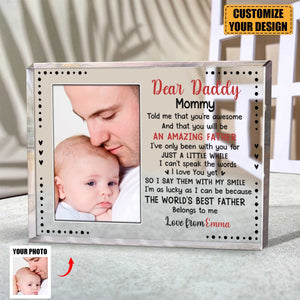 Custom Photo The World's Best Father - Family Personalized Rectangle Shaped Acrylic Plaque
