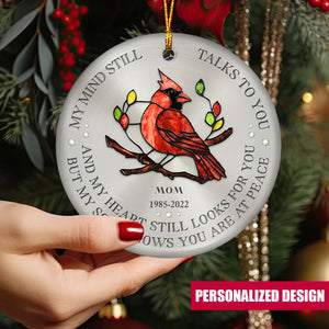 My Mind Still Talks To You-Personalized Condolences Ornament