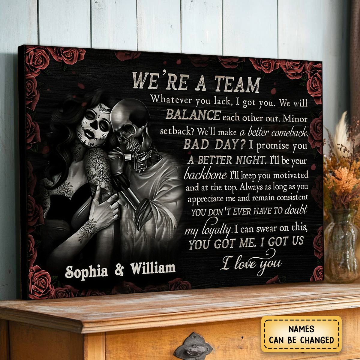 We’re Team You Got Me I Got Us - Personalized Couple Poster