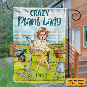 Gift For Grandma Crazy Plant Lady Garden Flag