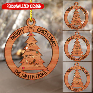 Personalized Wooden Ornaments For Your Family And Pets Christmas Tree With Names