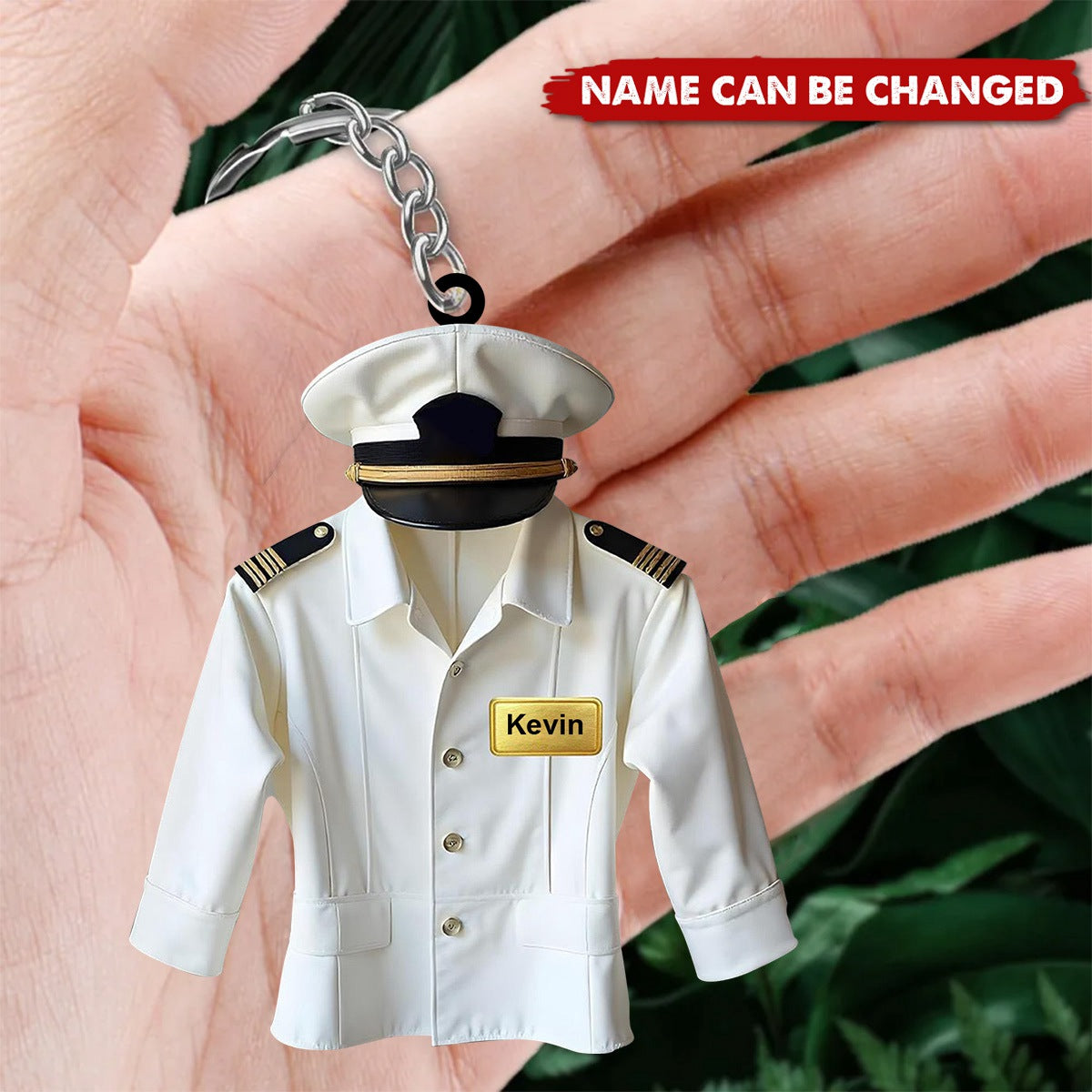 Personalized Pilot Uniform Keychain - Gift For Pilot